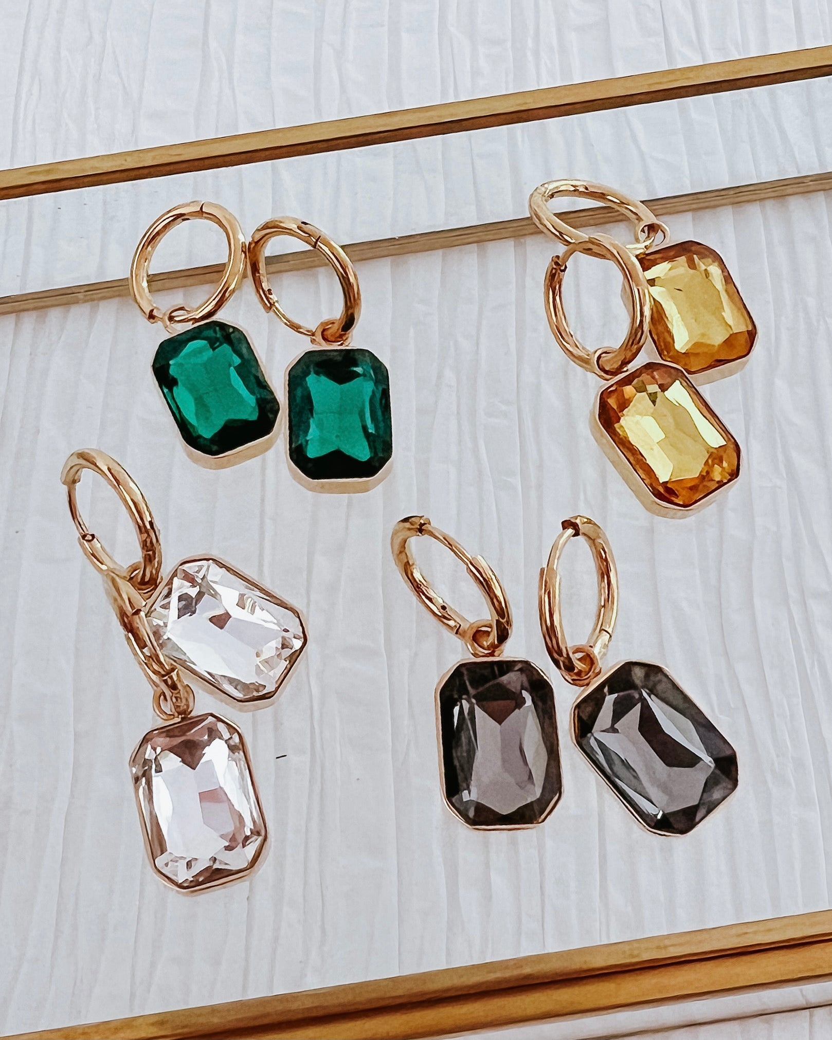 Elio Jewel Hoop Earrings || Choose Color