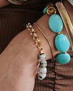 Brix Bead + Chain Bracelet || Choose Color