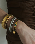 Baia Thick Coil Bangle Bracelet || Choose Color