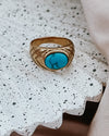 Ria Turquoise Stone Gold Ring