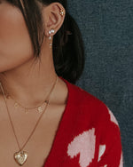 Eliana Crystal Heart Stud Earrings