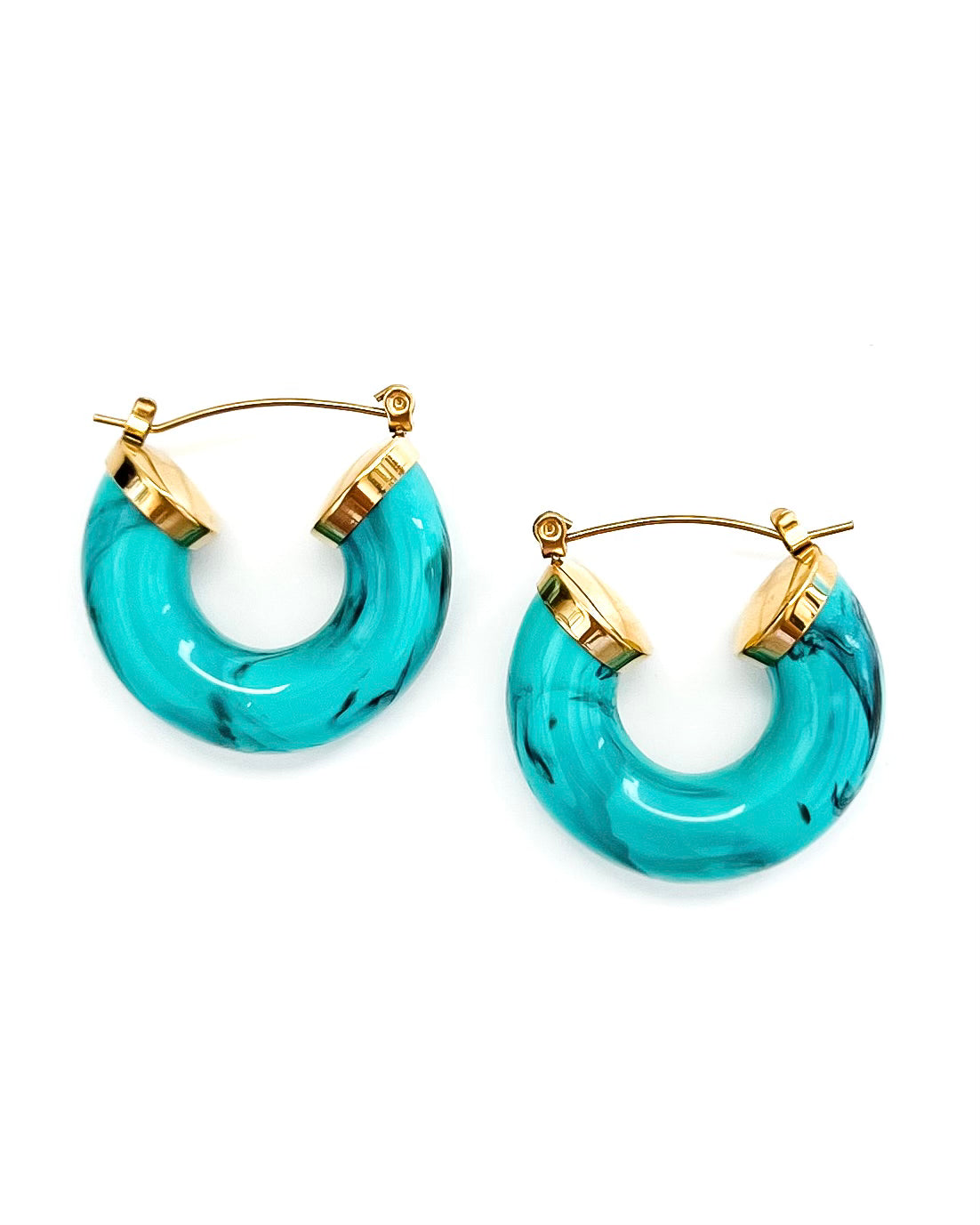 Ellbelle Chunky Acrylic Earring Hoops || Choose Color