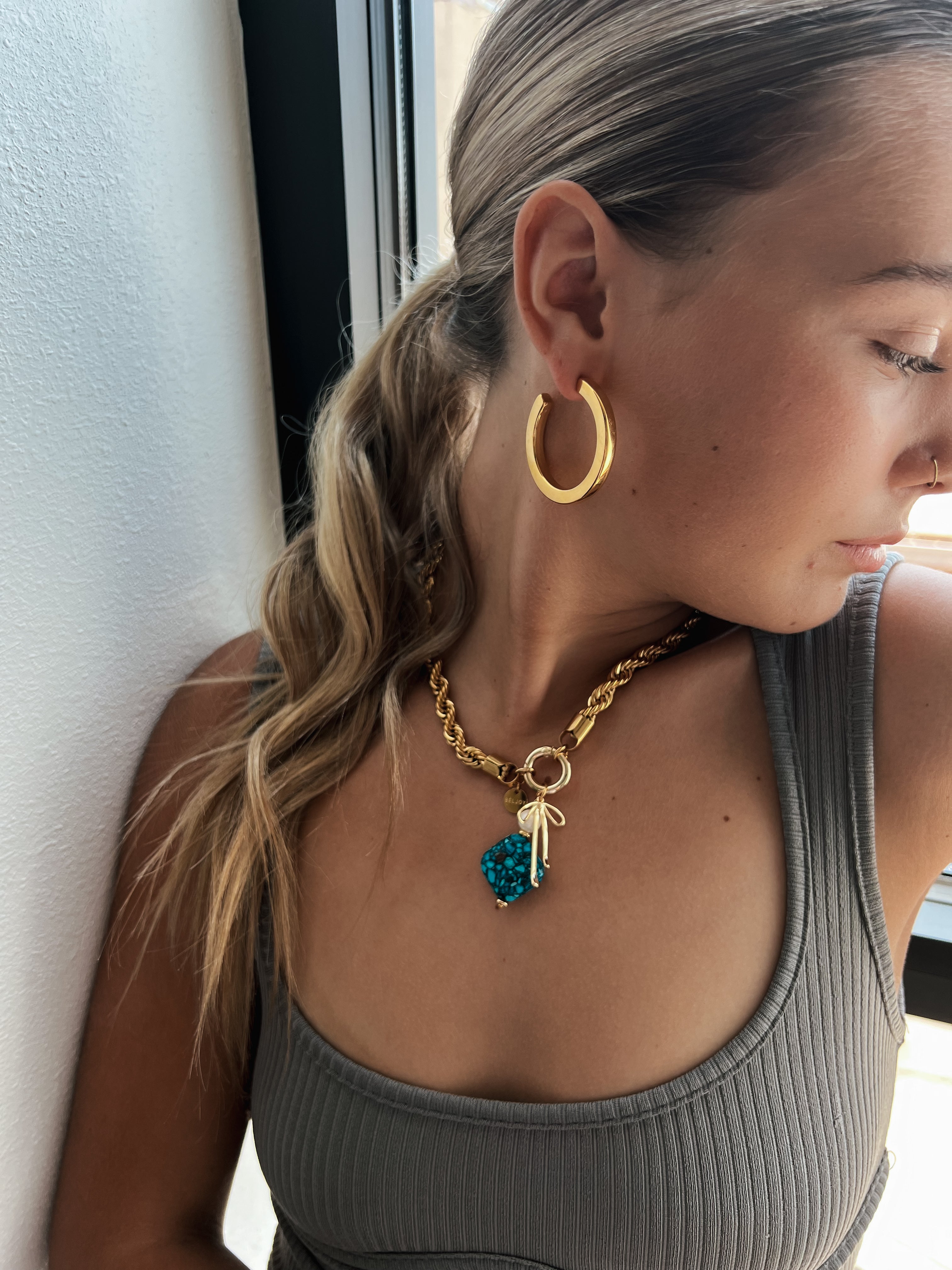 Eilish Everyday Gold Hoops || Choose Size