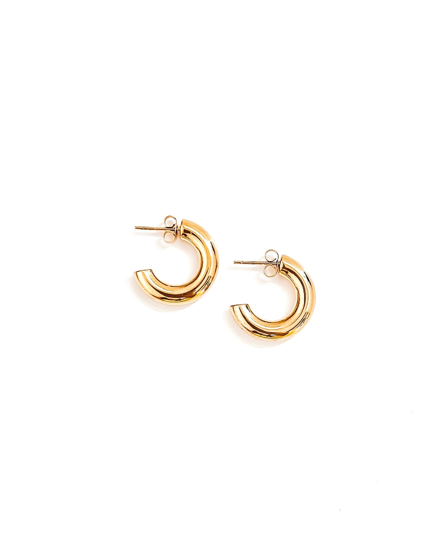 Ethel Gold Hoop Earrings || Choose Size