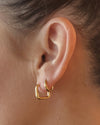 Enid Square Huggie Earrings