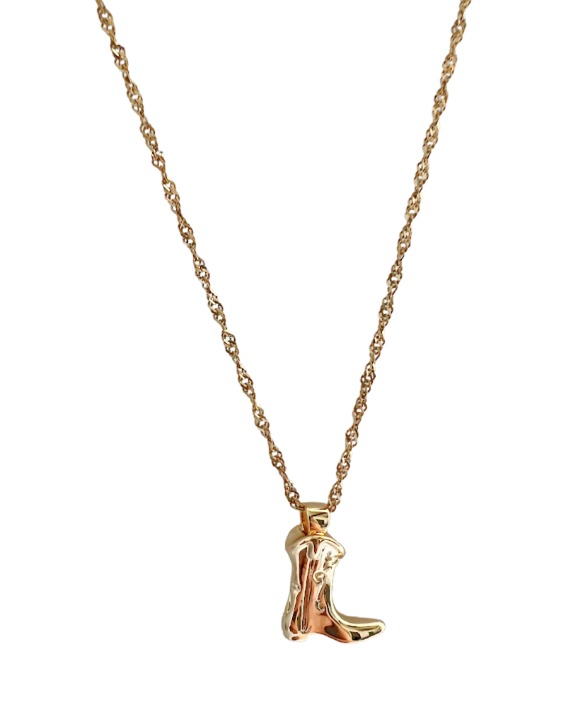 Cowgirl Up Boot Necklace