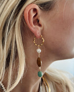 Claudia Beaded Charm Hoop Earrings