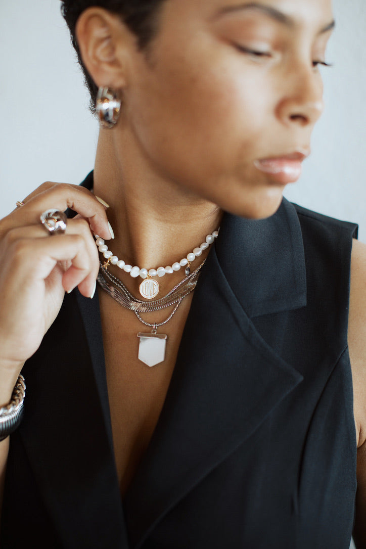 Alicia Marble Pendant Necklace