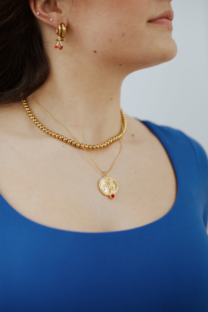 Lara La Dolce Vida Coin Necklace