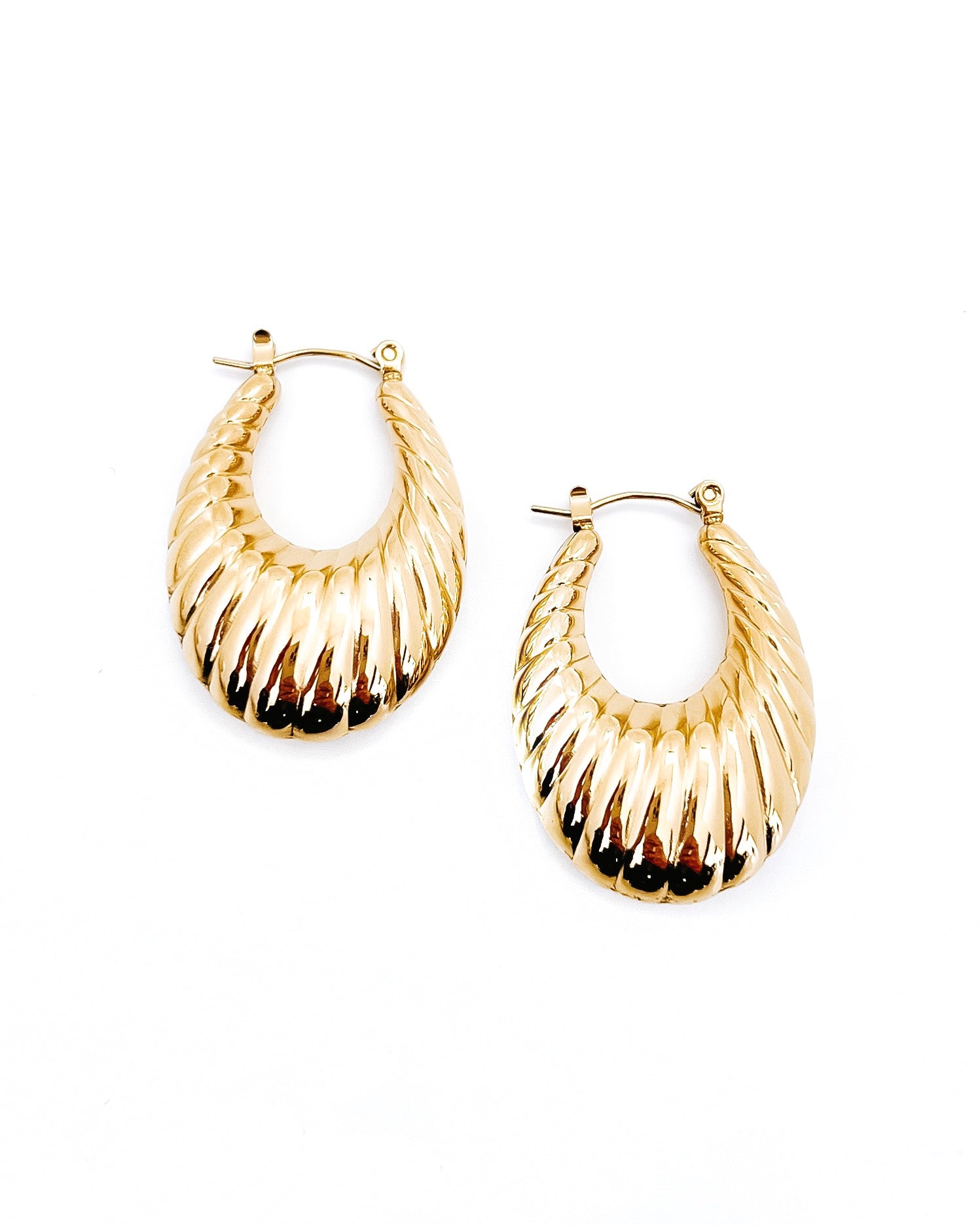Erin Oval Croissant Hoops