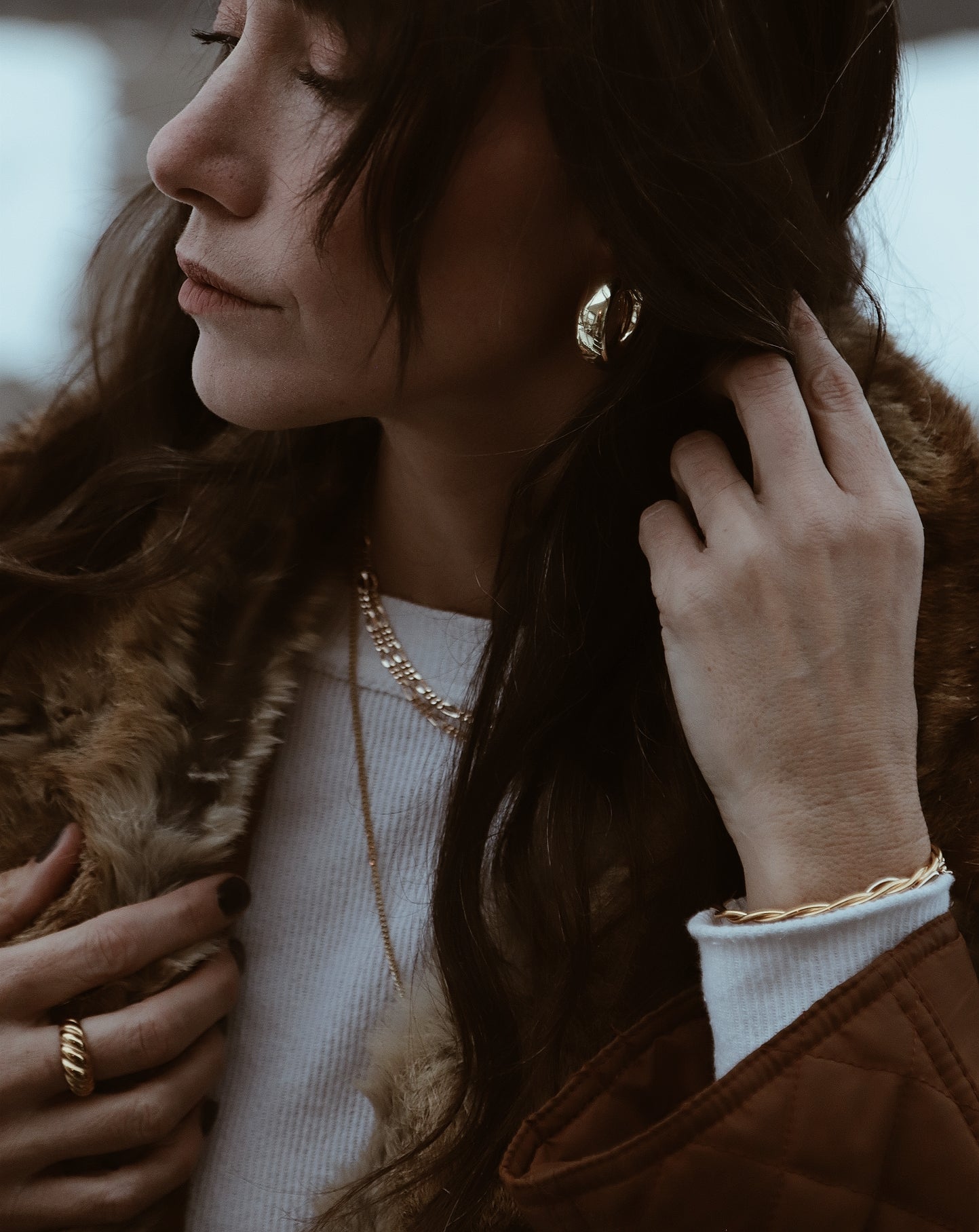 Everette Silver Hoop Earrings