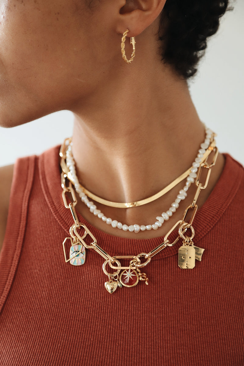 Lyra Herringbone Necklace || Choose Color