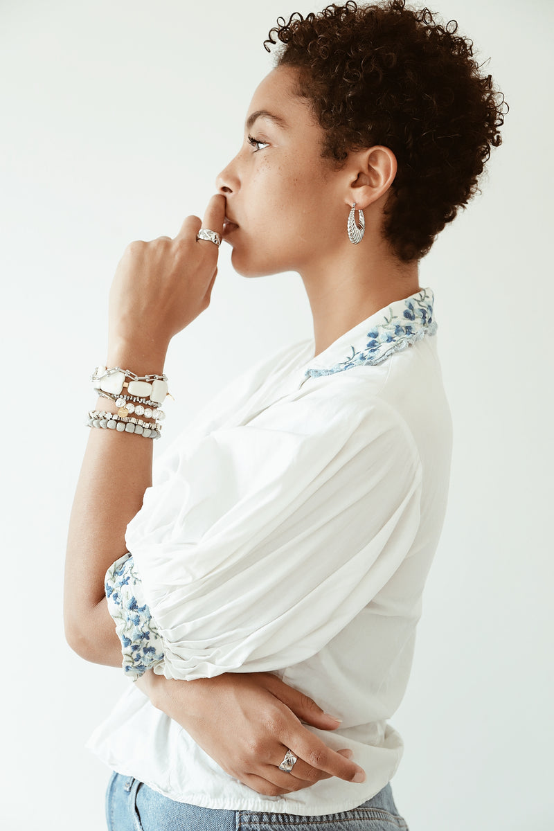 Erin Oval Croissant Hoops || Choose Color