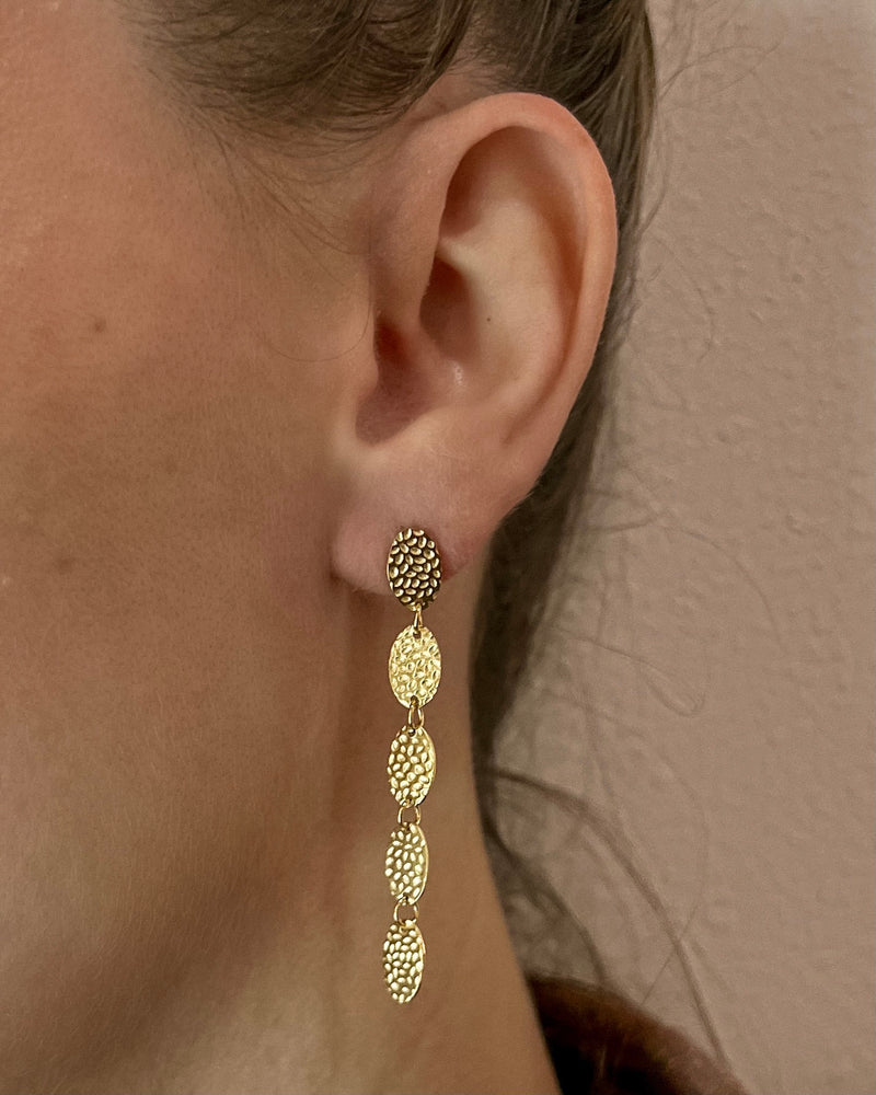 Edna Textured Drop Earrings