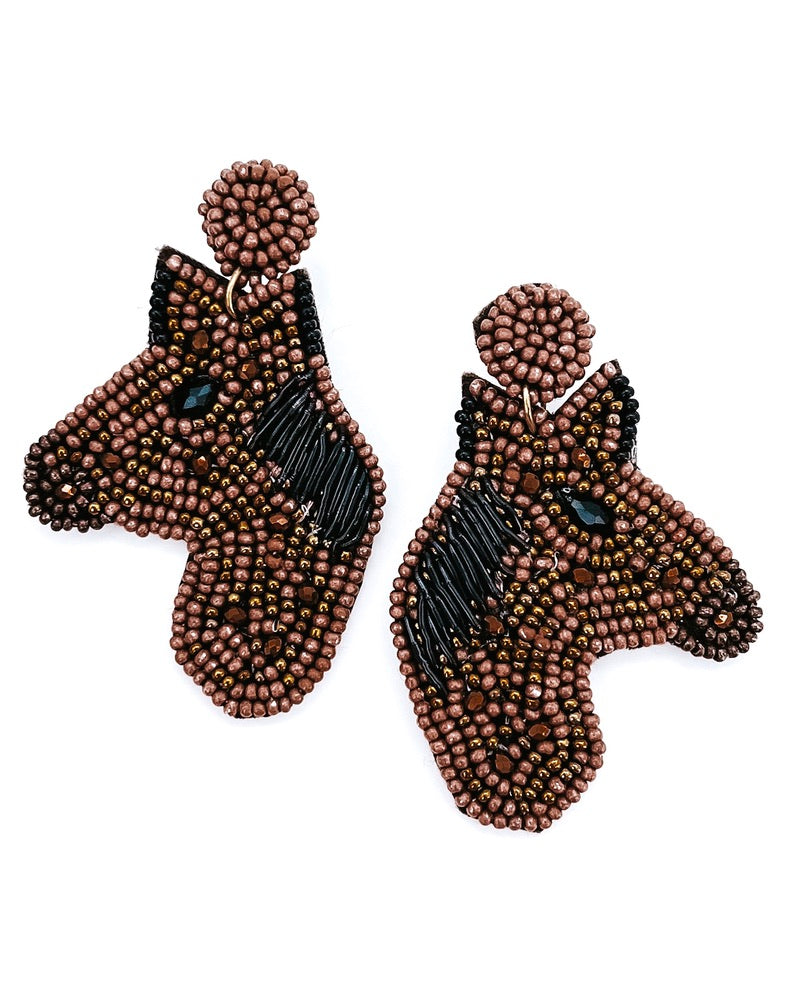 Essi Beaded Horse Earrings