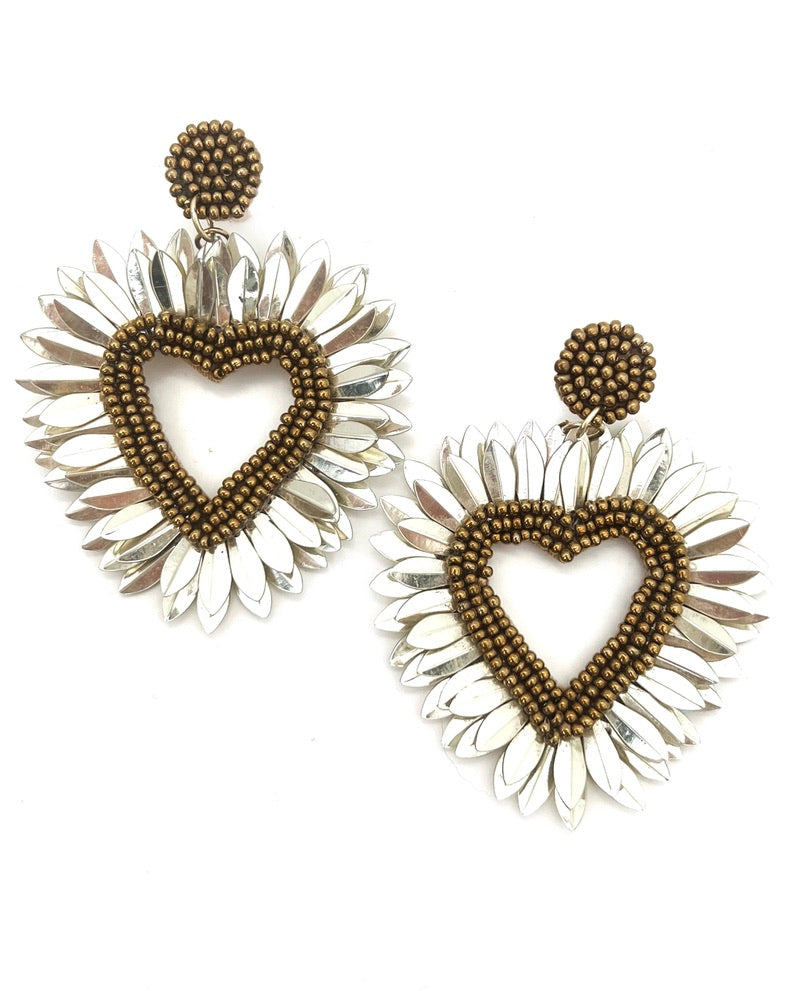 Enchanted Beaded Heart Earrings
