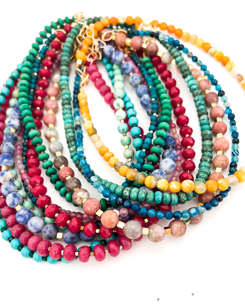 Assorted Beaded Layering Necklaces || 6 or 12