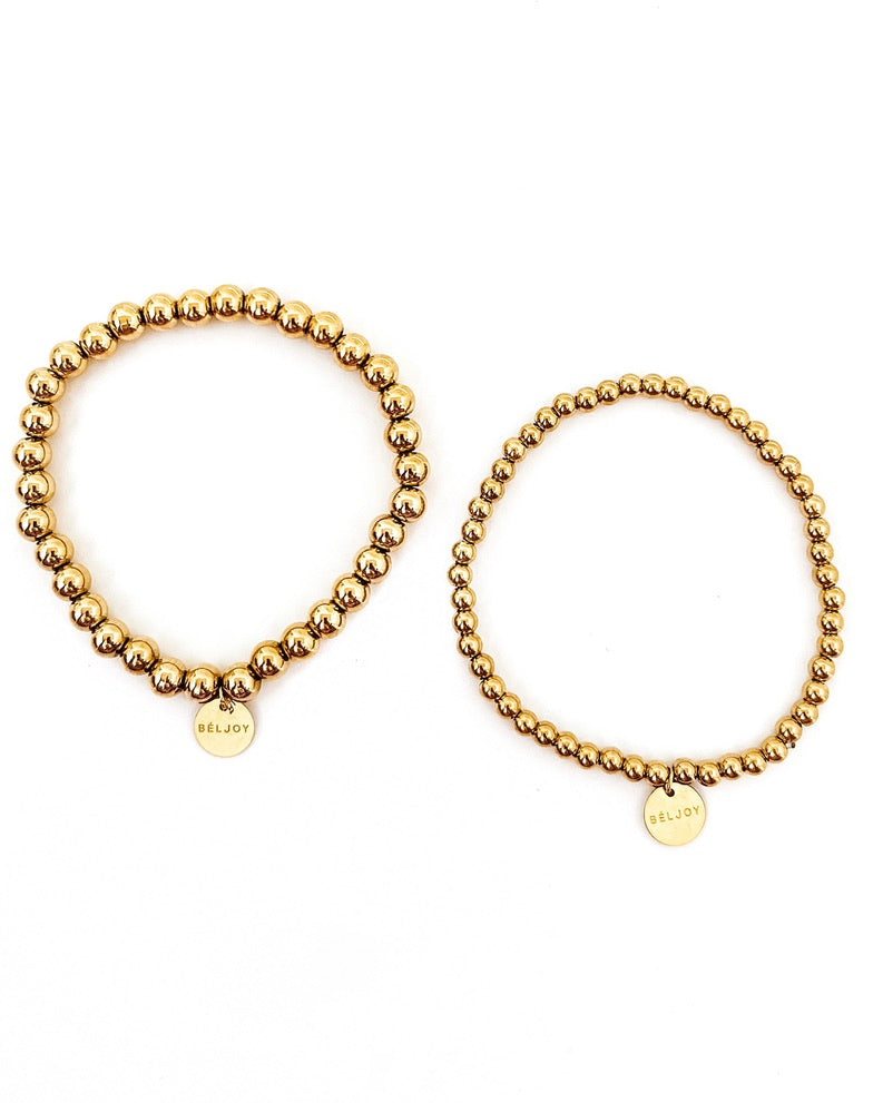 Billy Gold Bead Bracelet || Choose Style