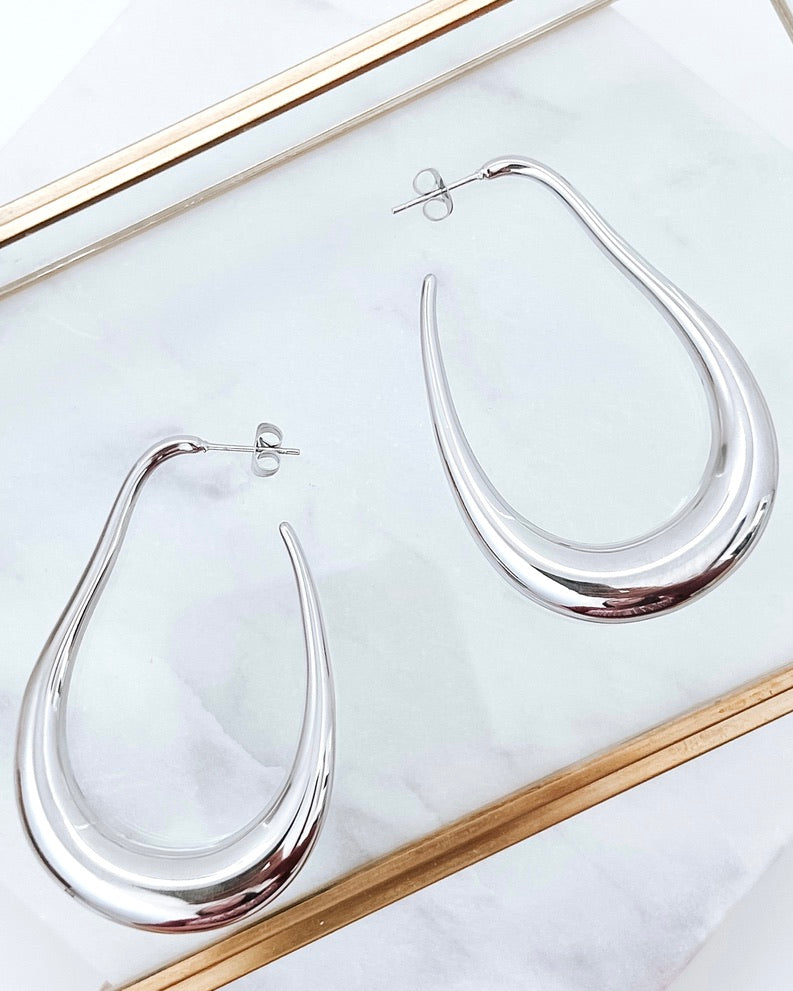 Edfina Large Hoop Earrings || Choose Color