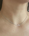 Sarah Silver Cross Necklace