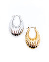 Erin Oval Croissant Hoops || Choose Color