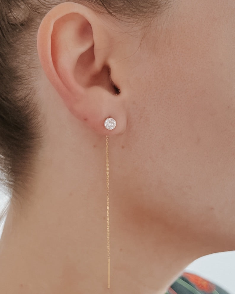 Ebby Diamond Thread Earrings