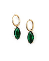 Erymon Diamond Drop Huggie Earrings || Choose Color