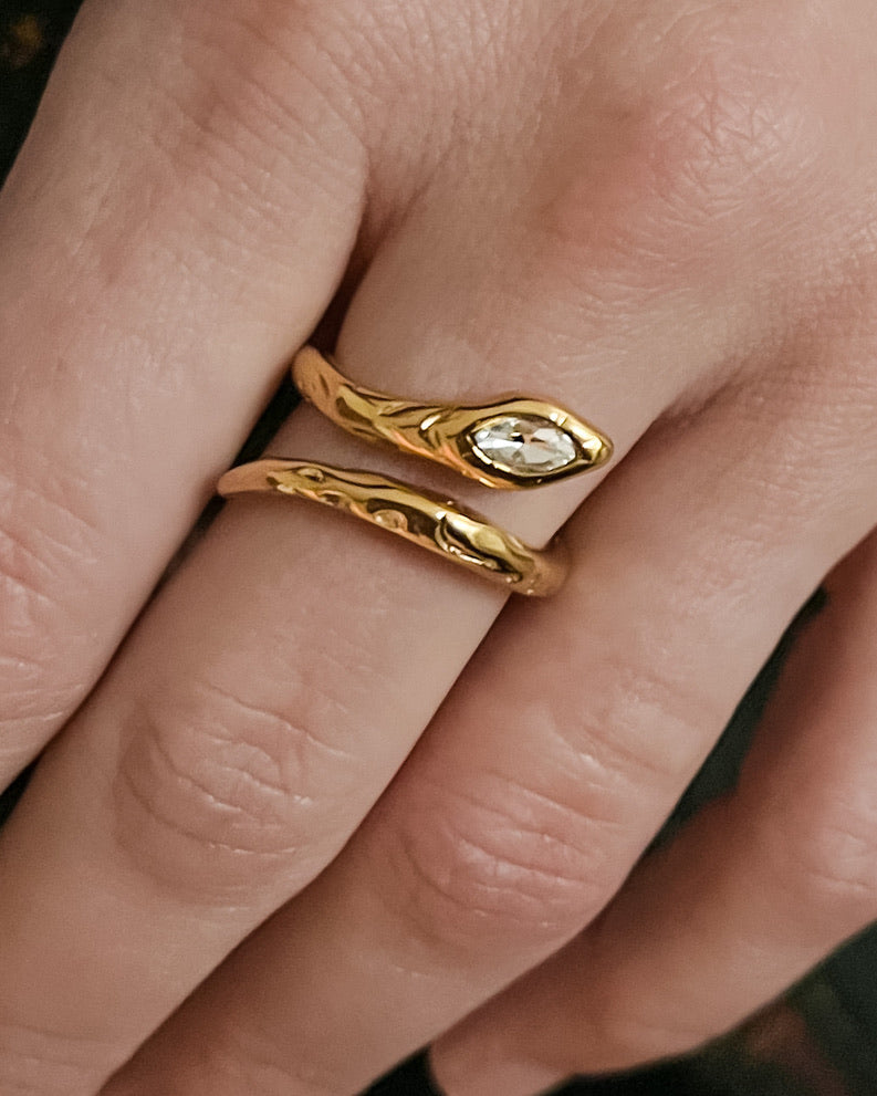 Rodi Snake Stone Ring || Choose Color