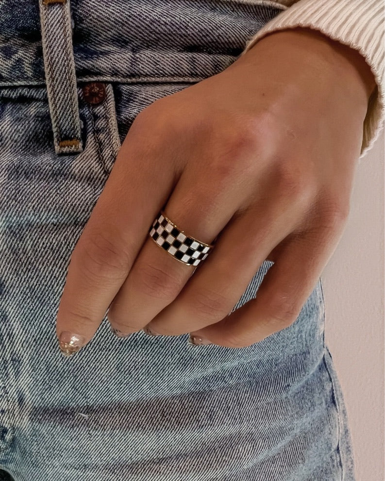 Rellery Checkerboard Ring || Choose Color