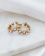 Empanda Pearl Hoop Earrings