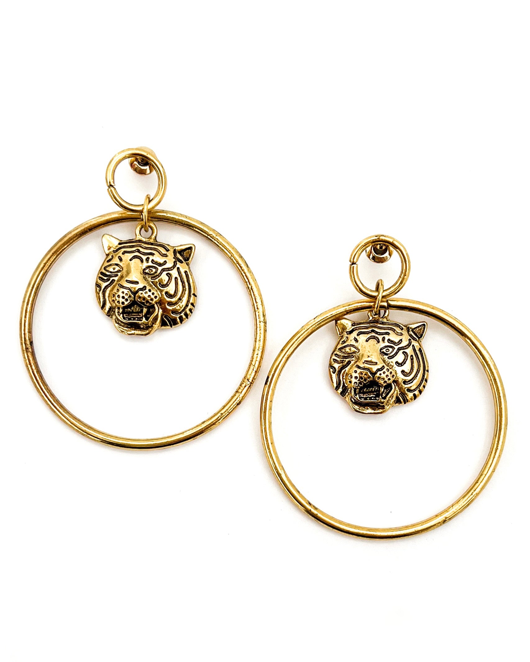 Evans Tiger Stud Earrings