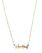 Worthy Gold Word Necklace