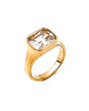 Rome Crystal Gold Ring
