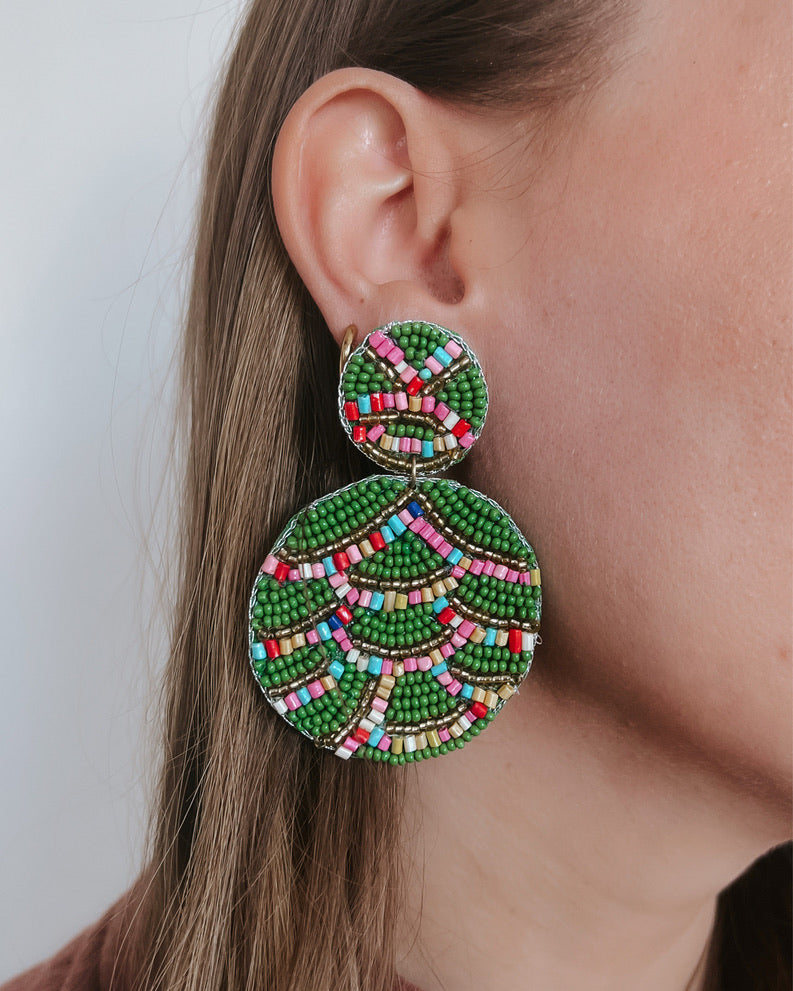 Elfie Beaded Christmas Earrings || Choose Style