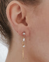 Elison Diamond Chain Stud Earrings
