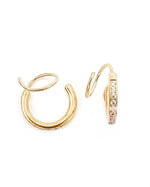 Elga Diamond Twist Hoop Earrings || Choose Color