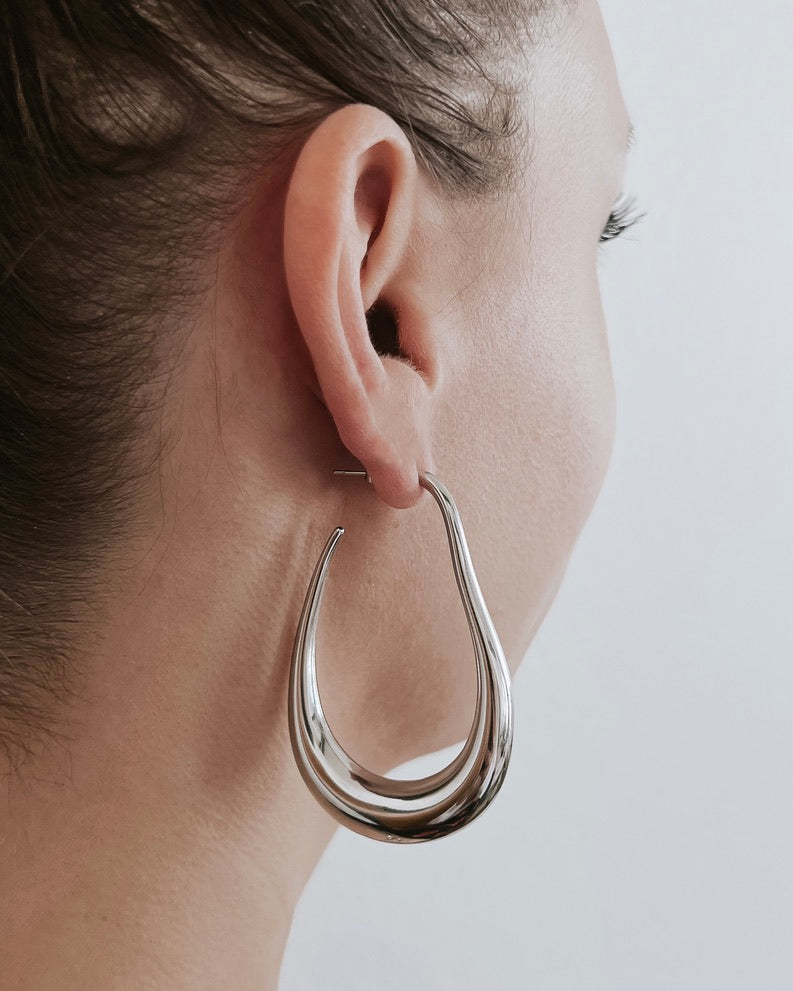 Edfina Large Hoop Earrings || Choose Color