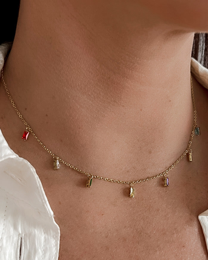 Callie Crystal Drop Necklace