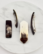 Haitian Hand Carved Horn Hair Barrette || Choose Style