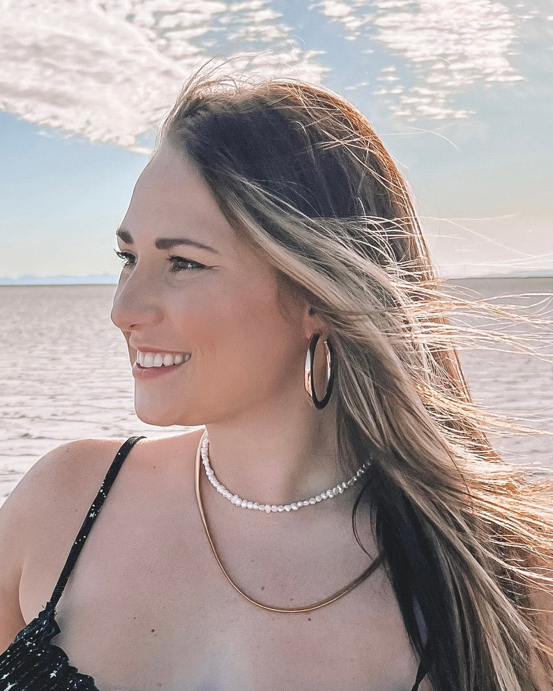 Ethel Gold Hoop Earrings || Choose Size