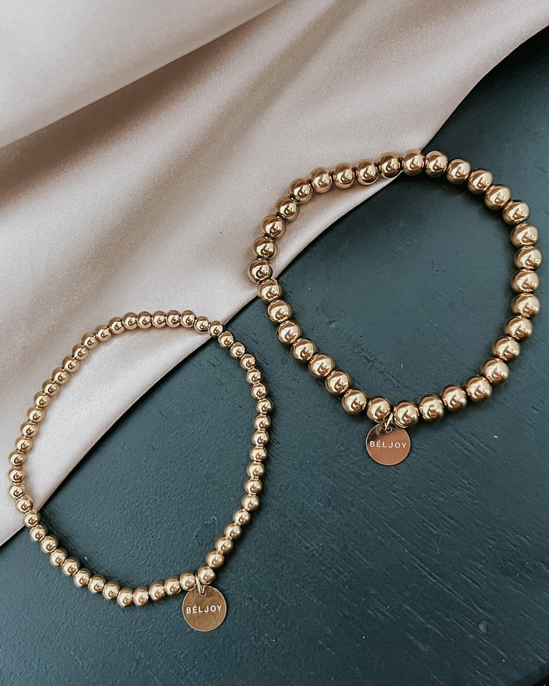 Billy Gold Bead Bracelet || Choose Style