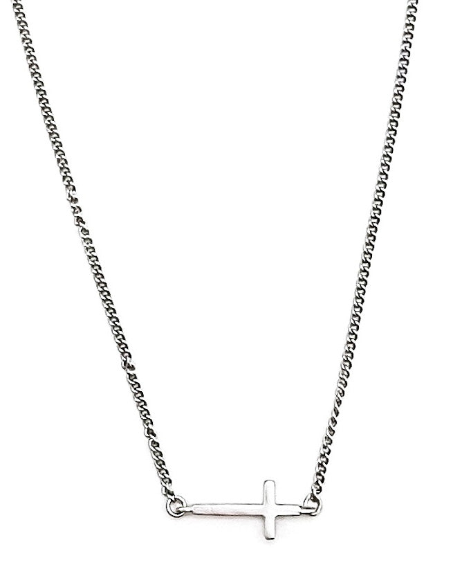 Sarah Silver Cross Necklace