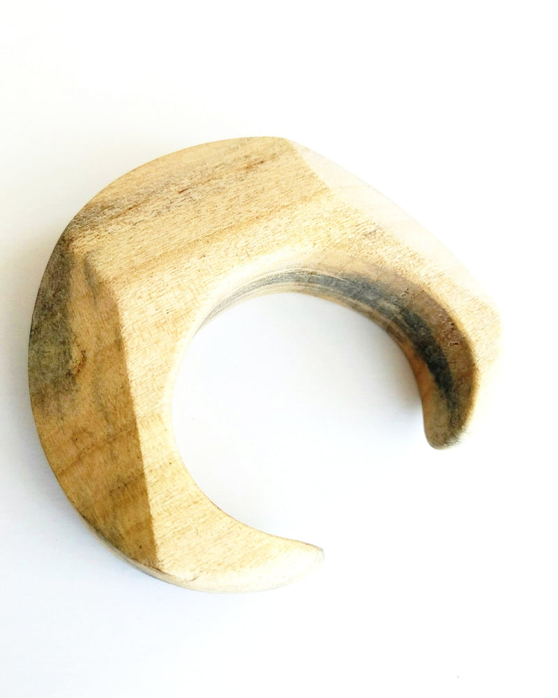 Lindi Bangle || Rounded Haitian Hand Carved Wood